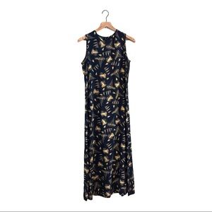 EUC Lauren Ralph Lauren Sailboat Silk Maxi Dress